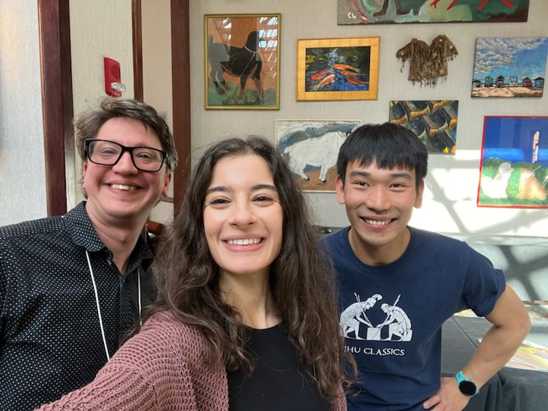 Left to right, Dopico, Skoutelas, and Nakajima at CAMWS